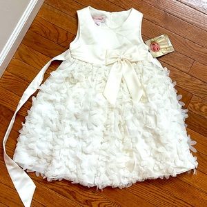NWT ivory colored flower dress
